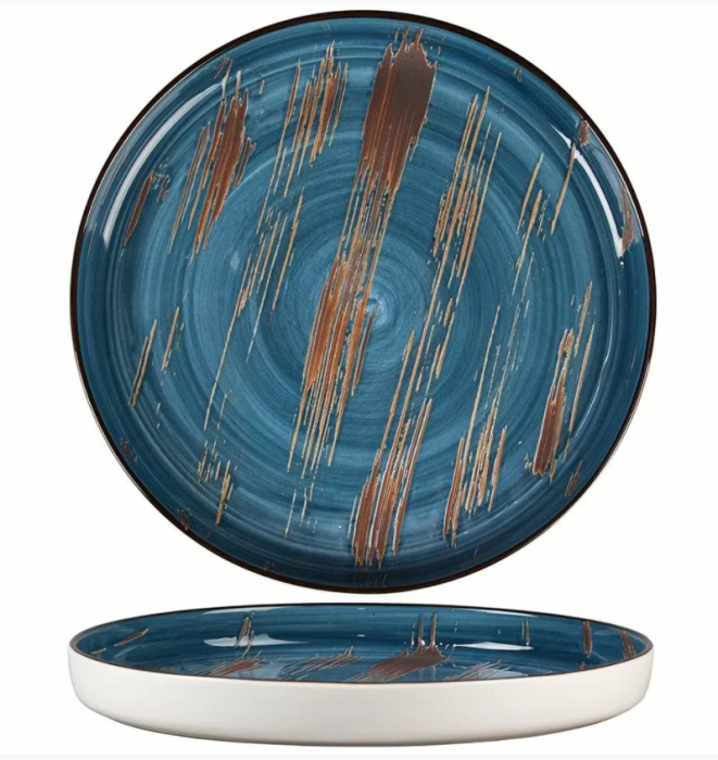 Тарелка с бортом Texture Dark Blue Lines 280 мм, h 31 мм, P.L. Proff Cuisine