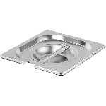 Крышка для гастроемкости GN 1/6 с вырезом для ложки сталь нерж ,H=30,L=180, B=160 мм Prohotel металлич.