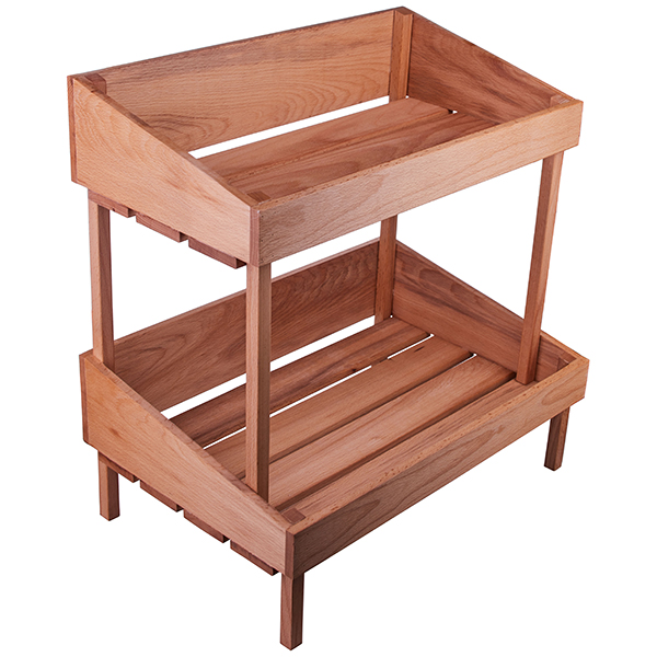 Витрина д/выкладки 2 полки; бук; H=40,L=45,B=30см PPwood F904O-00N