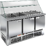 Стол холодильный для салатов (саладетта) HICOLD SLE3-222/GN высокая витрина