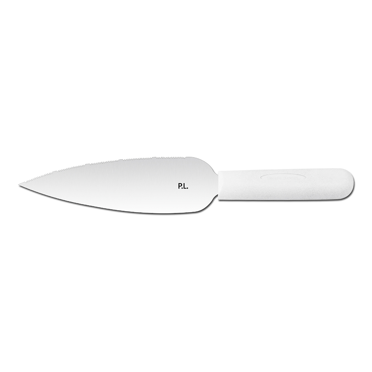 Лопатка кондитерская Proff Chef Line 160х48 мм прямая с зубчиками нерж. с пласт. ручкой черная P.L. Proff Cuisine GS-10306-170S-BK101-RE-PL