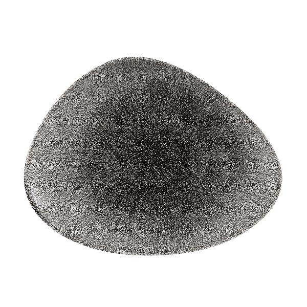 Блюдо треугольное CHEFS без борта Studio Prints Raku 260х200мм Quartz Black Churchill RKBQTC261