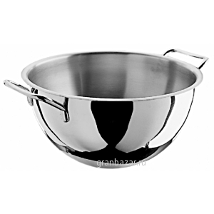 Салатник с ручк.; сталь; 2.5л; D=23.5,H=11,L=31.5см; металлич. Pintinox 509039-22
