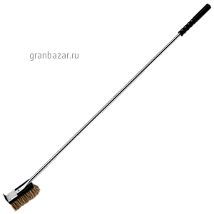 Щетка-скребок д/пиццерии 16*10см; сталь нерж.,сталь; L=160см; металлич.,черный Zio Pepe RSPAZX