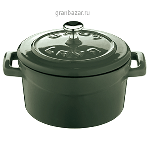 Горшок д/запекания с ручками; чугун; 550мл; зелен. Paderno 44201V12