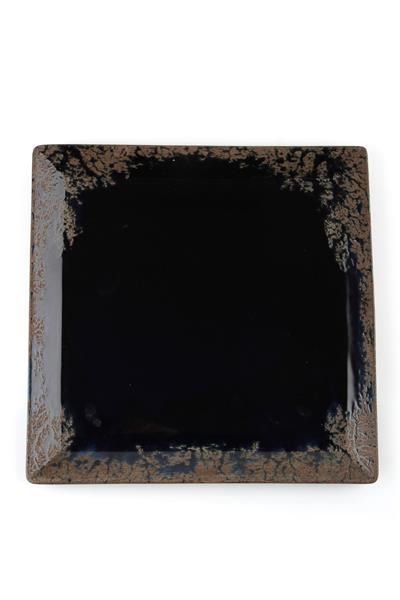 Тарелка квадратная ROOT RUSTY фарфор, 270x270 мм, h 17 мм, синий Porland 188727 ROOT RUSTY