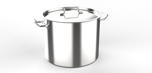 Котел 40 л. нерж. d=400 мм. h=325 мм. тройное дно с крышк. (индукция) MGsteel /1/