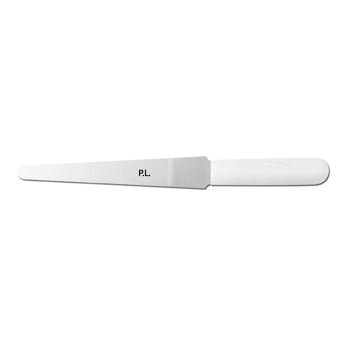 Лопатка кондитерская Proff Chef Line 80х10 мм прямая нерж. с пласт. ручкой черная P.L. Proff Cuisine GS-10308-80FS-BK101-RE-PL