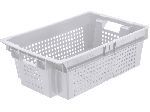 Ящик перфорированный 37л, 600×400×200 мм белый