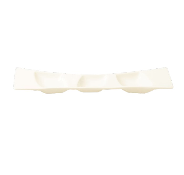Тарелка RAK Porcelain Mazza прямоугольная, 3 секции, 320х95 мм MZCP32