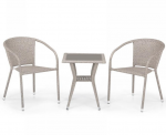 Комплект плетеной мебели для кафе T25C/Y137C-W85 Latte 2Pcs