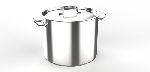 Котел 40 л. нерж. d=400 мм. h=325 мм. тройное дно с крышк. (индукция) MGsteel /1/
