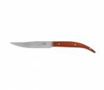 Нож для стейка 235 мм с зубцами, сталь/дерево, коричневая ручка Luxstahl