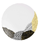 Тарелка мелкая «Фрагмент Амбре»; фарфор; D=215мм; белый, желт. Chef&Sommelier L9714