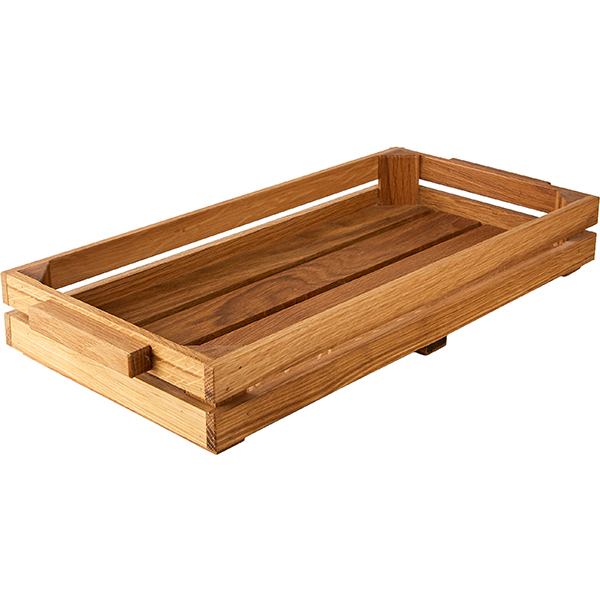 Ящик для подачи с ручками; дуб; H=6,L=40,B=20см PPwood Q612O-00N