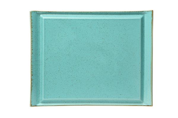 Блюдо для стейка TURQUOISE фарфор, 320x260 мм, h 12 мм, бирюзовый Seasons Porland 538136 бирюзовый
