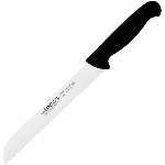 Нож для хлеба «2900»; сталь нерж., полипроп.; L=320/200, B=25мм; черный, металлич. Arcos 291425