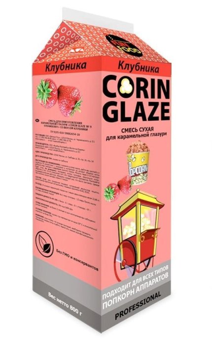 Вкусовая добавка FunFood Corin Glaze, клубника, 0.8кг.