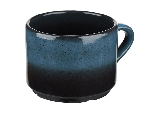 Чашка чайная «Марс» фарфор 350 мл D=95, H=75 мм черный, голуб. Борисовская Керамика ФРФ88808746