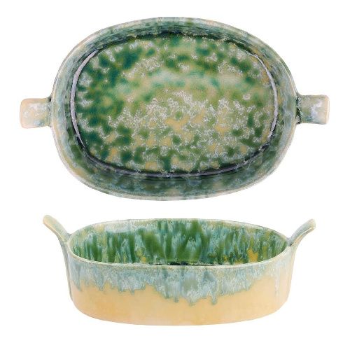 Блюдо для подачи с ручками Green Frutti di Mare 195х112 мм h44 мм 450 мл P.L. Proff Cuisine QB23085003