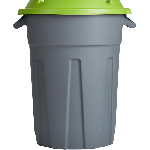Бак для отходов 80 л пластиковый серый/зеленый Комус