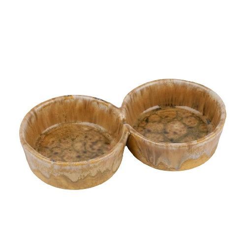 Соусник двойной Light Brown Frutti di Mare 130*130 мл 157*78 мм h30 мм P.L. Proff Cuisine B240011216-2401A