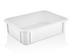 Контейнер для теста Gastroplast 300*400*100 мм. прямой, сплошной, мороз-кий, белый полиэт. /1/12/ GPHPE-100/2
