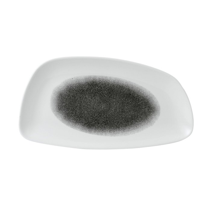 Блюдо сервировочное CHEFS GEO без борта Studio Prints Raku 350х185мм Quartz Black Churchill RKBQGE351