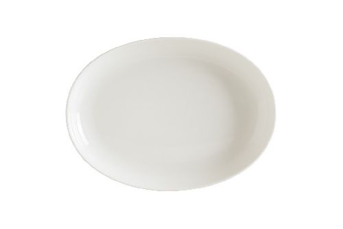 Блюдо овальное Белый 370х240 мм. 2880 мл. с бортом, форма Потт Bonna POT37OV /1/6/