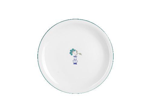 Тарелка мелкая Vaso Piccolo 280 мм, кант зеленый, Porland DS18