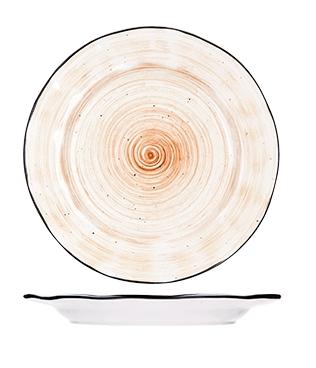 Тарелка мелкая «Пастораль» фарфор; D=27см; оранжев. KunstWerk P5226027-SH113