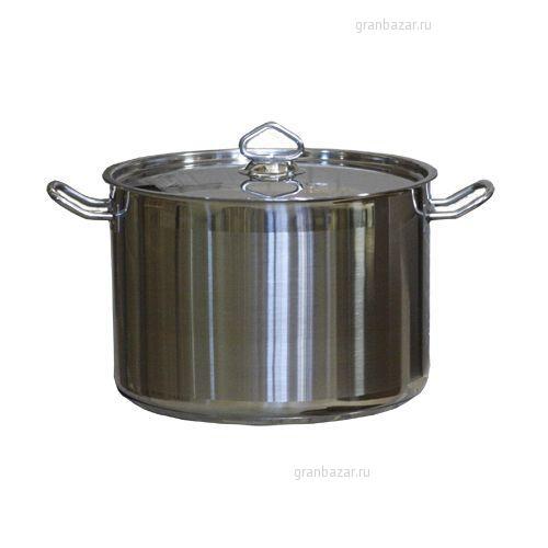 Котел 20 л. нерж. d=300 мм h=300 мм двойное дно (индукция) с крышк. MGSteel /1/ 19020