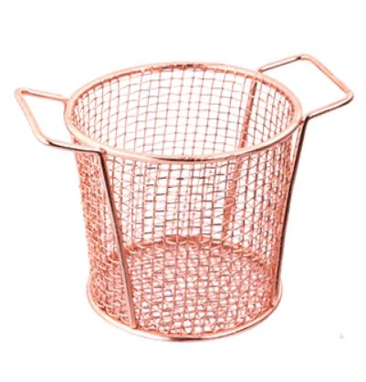 Корзинка д/закусок «Проотель»; сталь нерж.,медь; H=80,L=95,B=90мм ProHotel BSKR95C