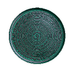 Тарелка с бортом 10'' 260мм, зеленая Cuong Phat [004566-7]