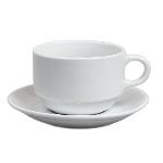 Чайная пара Glory 240 мл d 92 мм h 63 мм белая фарфор stackable P.L. Proff Cuisine [6] 20416-12