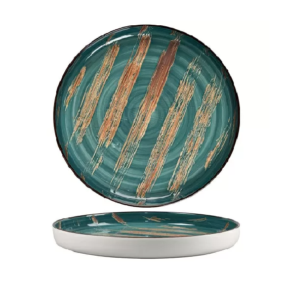 Тарелка с бортом Texture Dark Green Lines d 280*30 мм, P.L. Proff Cuisine