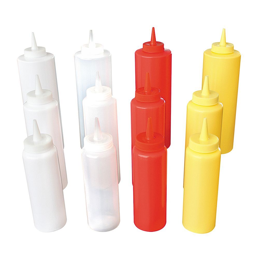 Емкость (диспенсер) для соусов, 370 мл, красная, P.L. Proff Cuisine JD-BSD12