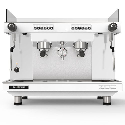 Кофемашина Sanremo ZOE SED (автомат) 2 высокие гр. белая