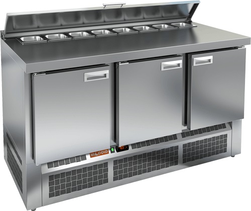Стол холодильный для салатов (Саладетта) Hicold SLE2-111GN (1/6) с крышкой