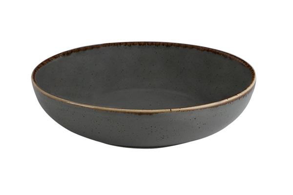 Салатник полуглубокий DARK GREY фарфор, 415 мл, d 170 мм, h 40 мм, серый Seasons Porland 368117 темно-серый