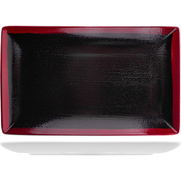 Блюдо «Кото Рэд» прямоугольное фарфор, L=270, B=168 мм черный, красный Steelite 1547 0550