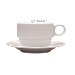 Чашка чайная «Аркадия»; фарфор; 210мл; D=8.6,H=6,B=11.6см; белый Lubiana 506