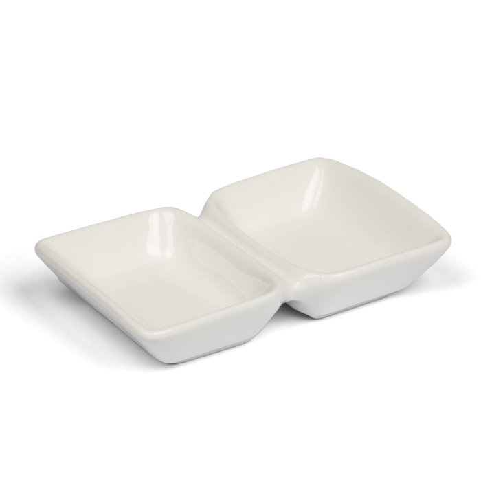 Соусник двойной 12х7.3х2.3, 50х50 мл фарфор, P.L. Proff Cuisine F1894