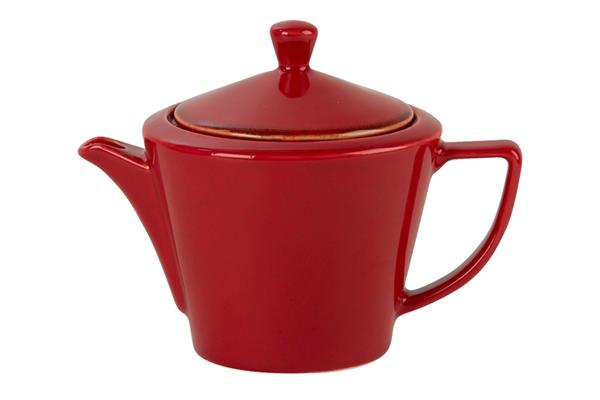 Чайник RED фарфор, 500 мл, d 130 мм, h 150 мм, красный Porland 938405 красный