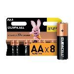 Батарейка (8шт) пальчиковая DURACELL Basic LR6 (AA, MN1500) 1.5В щелочная (алкалиновая) (бл8)