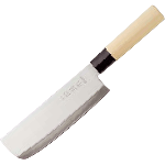 Нож кухонный «Киото» двусторонняя заточка сталь нерж.,дерево; ,L=295/165,B=45мм Sekiryu SR200