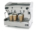 Кофемашина полуавтоматическая с 2 группами под высокие чашки, с подогревателем чашек ACM Rounder 2 GR INOX (ACMRD002SIX+high cup+ cup warmer)
