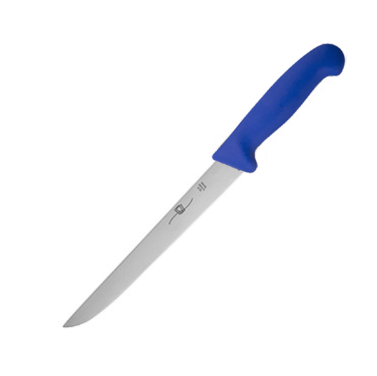 Нож д/нарезки мяса; сталь нерж.,пластик; L=24см; голуб. MATFER 182341 .