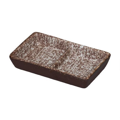 Соусник прямоуг. двойной Brown Untouched Taiga 44 мл 115*70*25 мм P.L. Proff Cuisine 16-313 BROWN B
