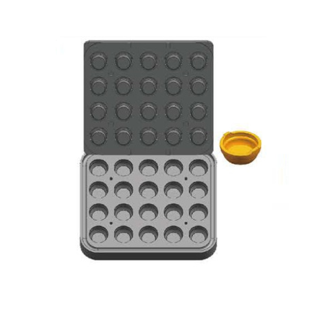 Форма для 20 круглых тарталеток, диаметр 53 мм для тарталетницы DHTartmatic Kocateq DH Tartmatic Plate 58